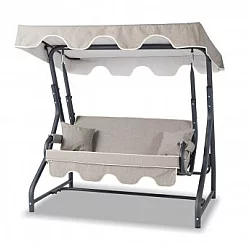 HANAH HOME Baštenska ljuljaška dvosed Morus Anthracite Grey