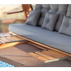 HANAH HOME Baštenska ljuljaška trosed Luna Deluxe 2600 Anthracite