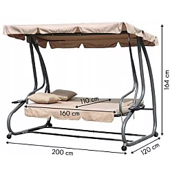 MultiGarden Bastenska ljuljaska - lezaljka 2u1 beige