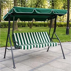PROGARDEN Zelena metalna ljuljaška 170 × 110 × 153 cm
