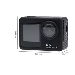 NEDIS ACAM31BK Dual screen action cam with HD 1080p@30fps resolution