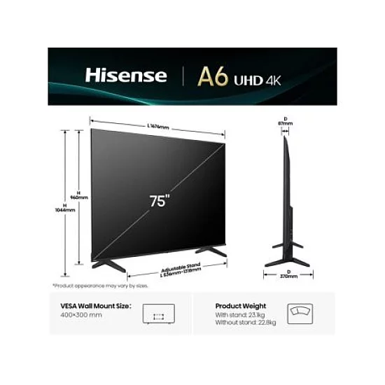 Hisense 75A6Q 4K UHD LED Smart TV cena 