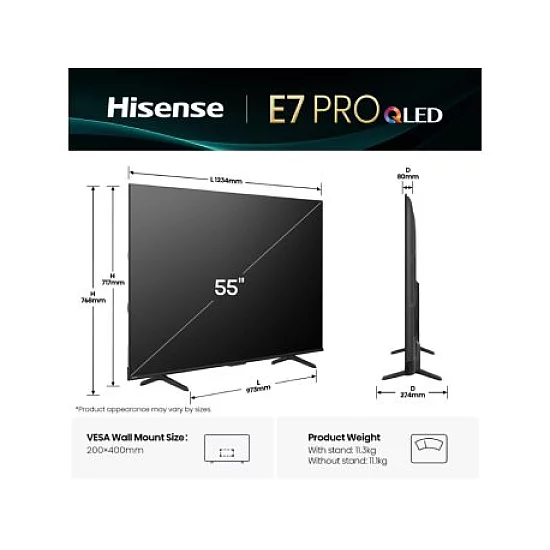 Hisense 55E7Q PRO QLED 4K UHD Smart TV