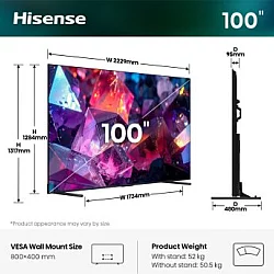 Hisense 100E7S PRO 100" Hi-QLED 4K 144 Hz Smart TV