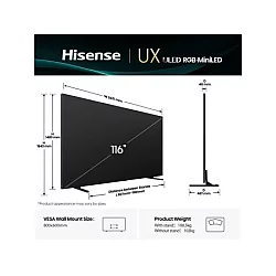 Hisense 116UXQ RGB MiniLED 4K Smart TV