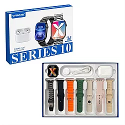 MS MOBILE WISME-X15 Smart Watch crni (7 narukvica) i Bluetooth slušalice