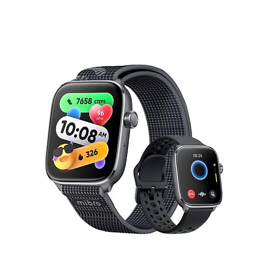 Mibro FIT BLACK PAMETNI SAT 1.75'', GPS, 2 NARUKVICE, Crni