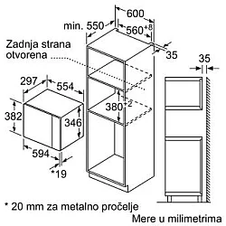 BOSCH BFL520MB0 ugradna mikrotalasna rerna