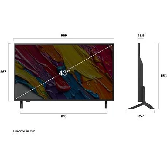 LG 43QNED82A3B 4K HDR Smart QNED TV 2025 cena 