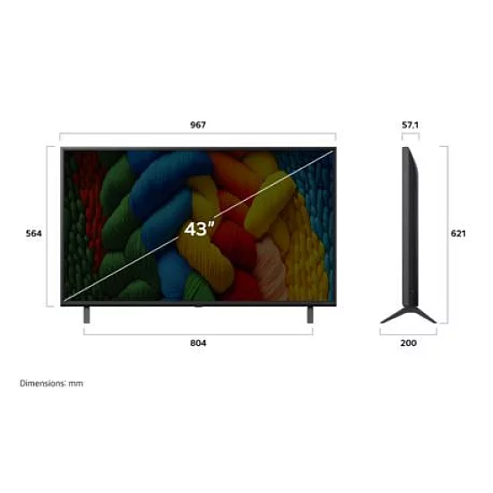 LG 43NANO80A3B 4K HDR Smart NanoCell TV 2025 cena 