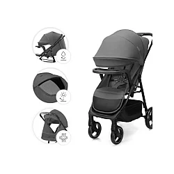 KINDERKRAFT Kolica za bebe sa tacnom TRIG 3 GREY
