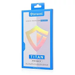 Tempered Zastitno staklo Tempered Glass Privacy Teracell Titan 2.5D za iPhone 15 Pro Max 6.7 crni (217604)