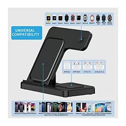 3G Desktop drzač za mobilni telefon Z5G 3u1 (wireless punjac za mobilni telefon, slusalice i Apple smart watch)