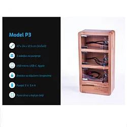 3G Stanica za punjenje mobilnih telefona P3 natur