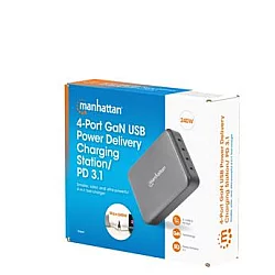 MANHATTAN 4-portna GaN USB stanica za punjenje - 240 V / PD 3.1