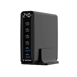 GEMBIRD TA-UC-2A4C-PD240-01-BK 6-port 240 W GaN USB fast charger, black