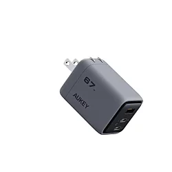 Aukey Kućni punjač PA-C3 Fast 3-port 67W GaN