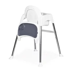 ECO TOYS Hranilica za bebe 2u1 sa postoljem I pojasevima - Bela