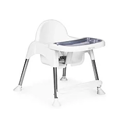 ECO TOYS Hranilica za bebe 2u1 sa postoljem I pojasevima - Bela