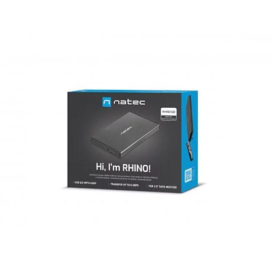 NATEC NKZ-0941RHINO GO, HDD/SSD External Enclosure 2.5  , SATA III, USB3.0, cena 