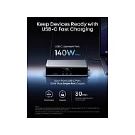 ANKER Prime Docking Stanica 140W, 14u1, Display Link, siva