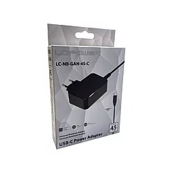LC POWER Punjač, USB-C, 45W, 5-20V, 2.25-3A (LC-NB-GAN-45-C)