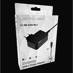 LC POWER Punjač, USB-C, 90W, 5-20V, 3-4.5A (LC-NB-GAN-90-C)