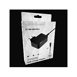 LC POWER Punjač, USB-C, 90W, 5-20V, 3-4.5A (LC-NB-GAN-90-C)
