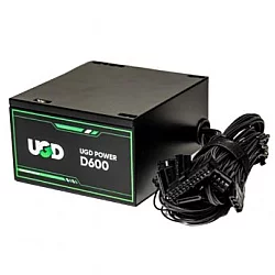 UGD Napajanje D600 600W UGD Power 12cm FAN, 20+4pin, 4+4pin, 3xSATA, 1xIDE, 2x6+2pin Black