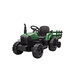 ARISTOM Dečiji traktor na akumulator sa prikolicom 12V Zelena