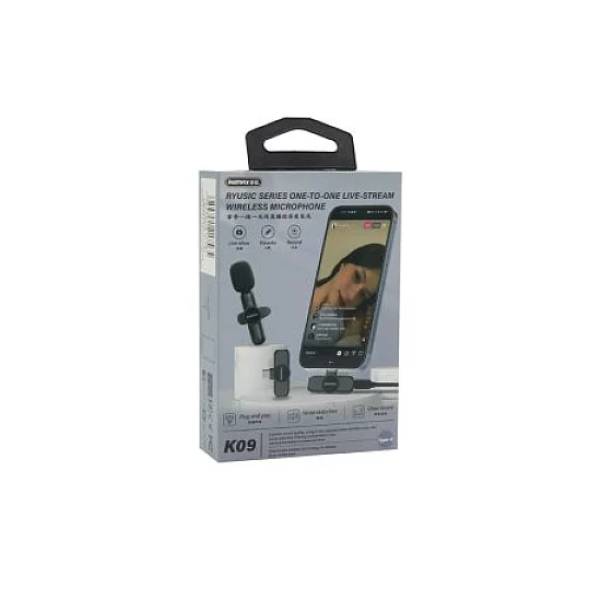 REMAX K09 Bluetooth mikrofon Type-C crni