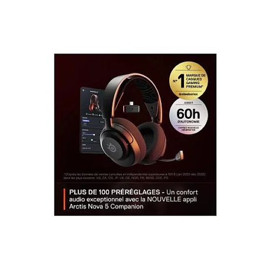 SteelSeries Arctis Nova 5 Wireless Black Gaming slušalice