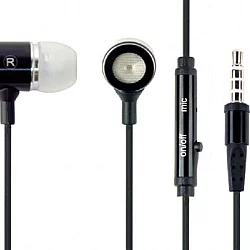 GEMBIRD MHS-EP-001 Metal MP3 slušalice sa mikrofonom black (1x3,5mm)