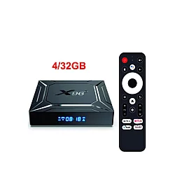 GEMBIRD GMB-X96 M200 4/32GB smart TV box S905X5M quad ARM G310V2, 2x4K 2.4&5G, 1000M, BT, Android 14