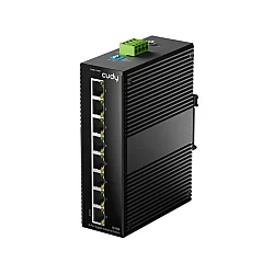 CUDY IG1008 8-Port Gigabit Industrial Switch, 8× GbE, Shielded, Dual-Power Redundancy, IP40