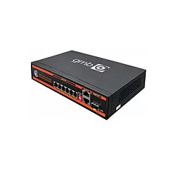 GEMBIRD POE-GS1006PS1 Switch,4 PoE 100/1000M, 2 UP-Link 100/1000M +1 SFP port,52V 65W,30W/PoE,VLAN,250m