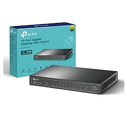 TP LINK 10-Port Gigabit POE+ switch, 8 Gigabit PoE+ Ports,1Gigabit RJ45 port 1 Gigabit SFP Slots