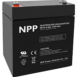 NPP NP12V-4.5Ah, AGM Battery, C20=4.5AH, T1, 90x70x101x107, 1,5KG