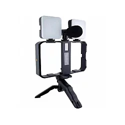 3G Mini tripod AY-49X-2 sa LED svetlima i mikrofonom crni