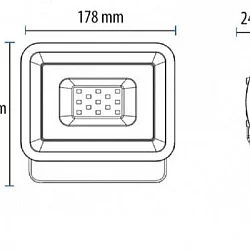 PROSTO LED reflektor 30W 6500K LRF013EW-30/WH