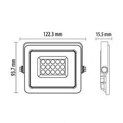 PROSTO LED reflektor 10W dnevno svetlo, beli