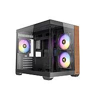 ANTEC Kucište CX600M WOOD ARGB Mini Tower/Micro-ATX/ITX/bez napajanja/kaljeno staklo/crna