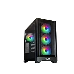 UGD Kućište Titan 2314, ATX, providna stranica, ugradjena 4xRGB kulera, Crno