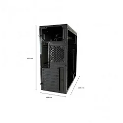 LC POWER Midi Tower 7039B-ON 2xUSB3.0/ 2xUSB2.0 HD Audio Black
