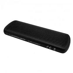 LC POWER SSD Rack LC-M2-C-NVME-2 Enclosure for NVMe M.2 SSD USB3.2 Gen.2x1 Type C Black