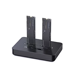 GEMBIRD DD2-U3M2 Gembird Desktop doking stanica sa dva USB Type-C M.2 NVME (i SATA) SSD ureðaja, crna