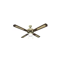 EUROLAMP Plafonski ventilator sa svetlom E27, 125 cm, 70W, braon-zlatni