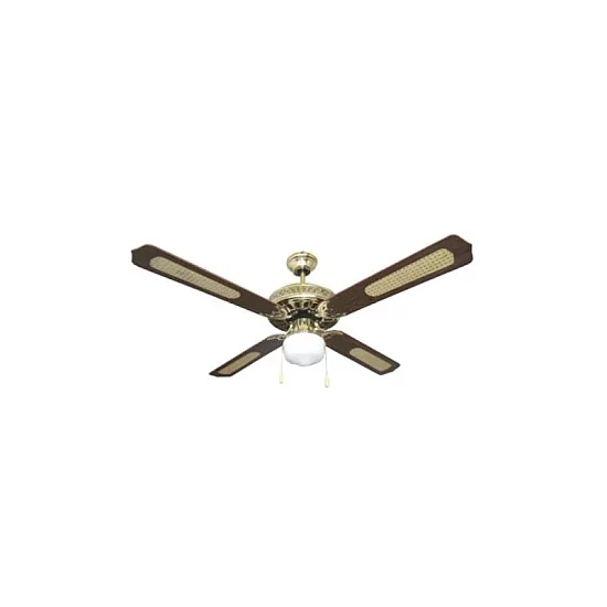 EUROLAMP Plafonski ventilator sa svetlom E27, 125 cm, 70W, braon-zlatni