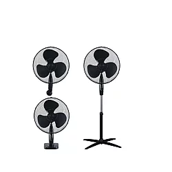 NIAROS KURELI Ventilator 3U1, PODNI, ZIDNI I STONI, PREČNIK 43CM, 45W, CRNI