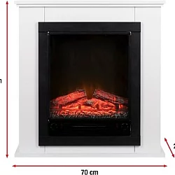 ClassicFire Elekticini kamin sa okvirom LUGANO